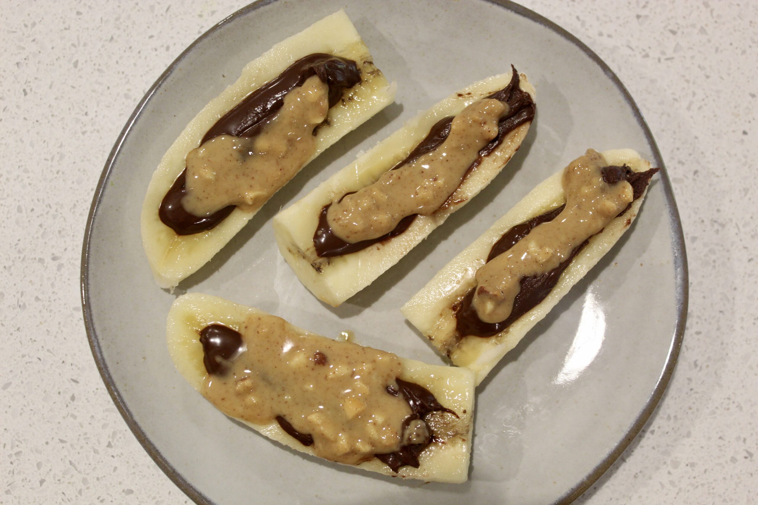 Chocolate Peanut No Bake Banana Boats
